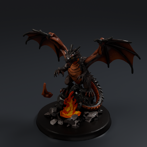 Dragon 6 3D printable STL miniature