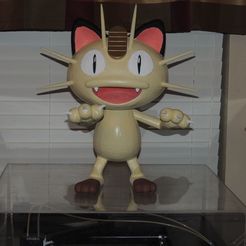 Meowth_AA.jpg Free OBJ file Life-Sized Meowth・3D print model to download