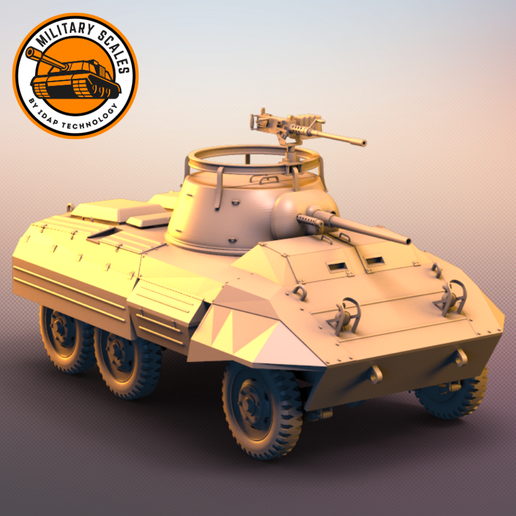 M8 light armoured car - 3D model önizlemesi