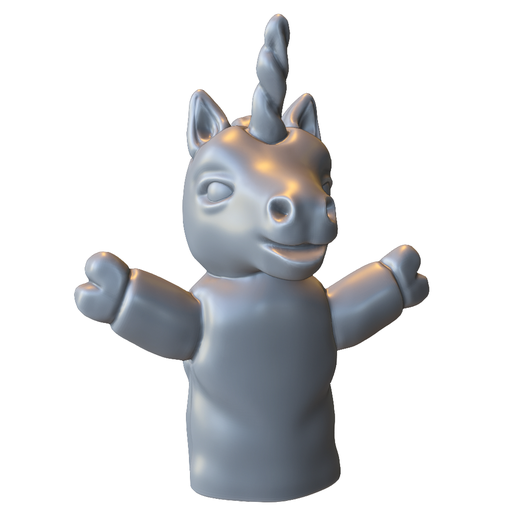 🦄 Cute Unicorn Hand Puppet・ STL File for 3D printing・Cults