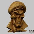 Gentleman-Skull-relief-4.jpg Gentleman Skull relief STL file for 3d printing or CNC