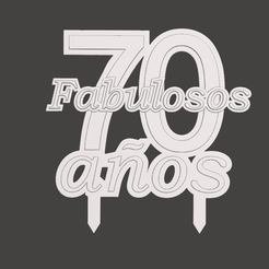 70años_00.png STL file 70 years cakedecor・3D printing template to download