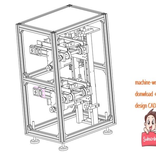 industrial-3D-model-Double-layer-conveyor6.jpg 工业 3D 模型 双层输送机