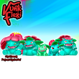 CGImages19.png Ivysaur Pokemon MultiColor Flexi Print-In-Place + figure & keychain