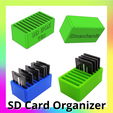 20.png 10x SD Card box - Desk organizer - photography memory cards case - PC computer camera - file for 3D printing