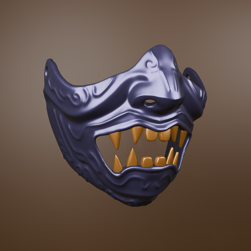 3D -Purple/Pink Samurai Mask
