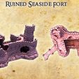 Ruined-Seaside-Fort-3-p.jpg Ruined Seaside Fort 28 mm Tabletop Terrain