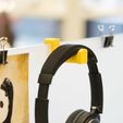 Instagram Gadgets 1.jpg STL file Headphone holder for office desk divider・3D printable design to download