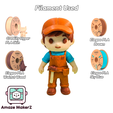 AmazeMakerZ_Carpenter_Flexi04.png Carpenter + Keychain 3MF | Multicolor 3D Printing