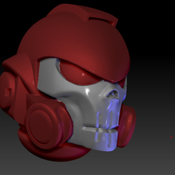reiver_helmet_pic.png Free STL file Reiver Skull Helm・3D printing design to download