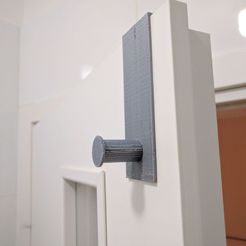TowelHinge.jpeg Бесплатный 3D файл Дверная одинарная/двойная вешалка для полотенец・Шаблон для 3D-печати для загрузки, leo212