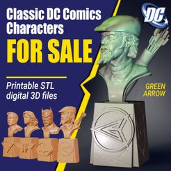 DC-Comics-STL-ad_Square_Green-Arrow.jpg STL file Green Arrow bust - Classic DC Comics Character・3D printer model to download