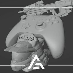 1.jpg Archivo STL HALO - SOPORTE CONTROL EDICION HALO + RIFLE PARA CONTROLES DE XBOX. - VERSION 1・Diseño de impresión en 3D para descargar