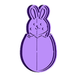 conejo huevo_1.stl Easter bunny egg cookie cutter