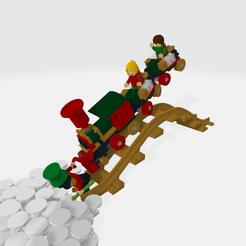 traintrain-vue-d'ensemble-droite.png Free STL file little christmas train #xmascults・3D printer design to download