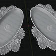 B.png Decorative Tray V2 - 3D STL files for CNC and 3D Printer