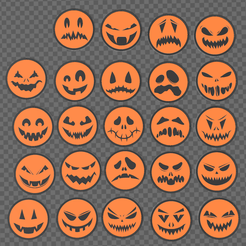 halloween-coasters.png Файл STL Подставки на Хэллоуин - мега упаковка подставок на Хэллоуин!・Дизайн для загрузки и 3D-печати