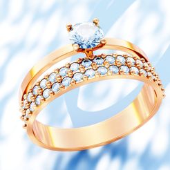 Ring2.jpg Файл STL Помолвочное кольцо с бриллиантом 0,45 карата・3D-печатная модель для загрузки