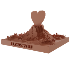 5.png Free STL file volcano love Valentine's Day・3D print design to download