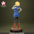 Render7.png Android18 - Dragon Ball 3D print model