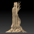 9u780iko.png Ancient Gothic Archway Entwined with Tree – Free 3D Printable Sculpture