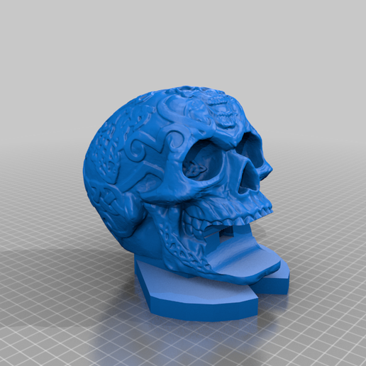 PS5 Skull controller holder & charger stand 3D model