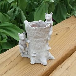 gplus-2009410066.jpg Файл STL Tree Stump Pencil Holder・Шаблон для 3D-печати для загрузки