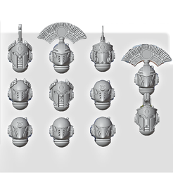 _1.png 3D file Ultra Romans helmets for new Heresy・3D printable design to download