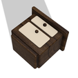 Bedside-table-1-3.png MINIATURE TWO DRAWER BEDSIDE TABLE - MINIATURE FURNITURE 1:24 SCALE