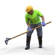 Co-c1.50.131.jpg N10 Construction worker with shovel, troweling tool and helmet