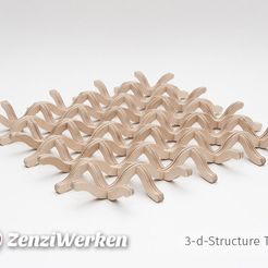 948d72ea30b005a904e0d94104202f48_display_large.jpg Free OBJ file 3D Wood Structure Trivet cnc/laser・Design to download and 3D print