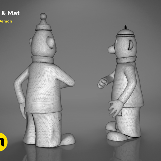 📽️ Pat & Mat Figures・ STL File for ・Cults