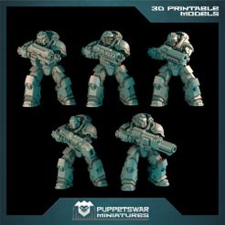 MMF-DigitalGunners-3.jpg file Prime Gunners Squad・Design to download and 3D print, Puppetswar_Miniatures