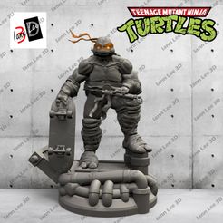 untitled.139.jpg Fichier 3D TMNT MICHELANGELO MIKE NINJA TURTLE FAN ART・Modèle imprimable en 3D à télécharger