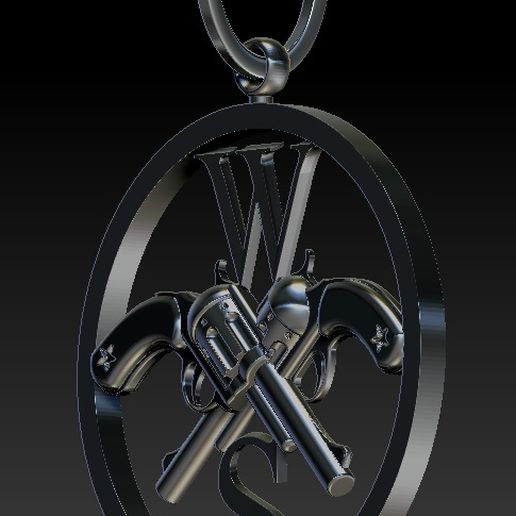 Smith and Wesson pendant 3D model