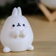 DSCF2930.jpg STL file Bunny Cable Holder・3D printable model to download