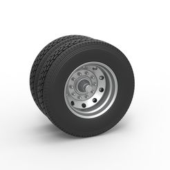 1.jpg 3D file Diecast 10 Hole double wheel of trailer Scale 1:25・3D print model to download