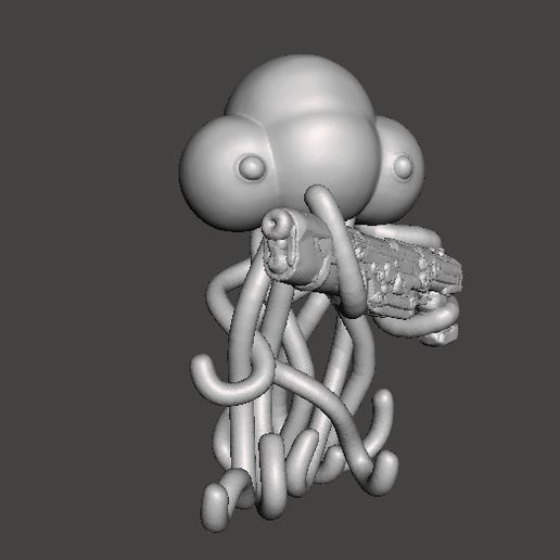 msmartianwlaser2.jpg METAL SLUG MARTIAN WITH LASER RIFLE MINIATURE MODEL FOR SCIFI GAMES RPG