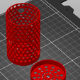 Sliced_Mesh.png Cat Puzzle Feeder 80mm tall 50mm Diameter 3 Hole
