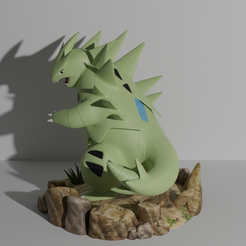 Tyranitar.png Файл STL 3D-печатная модель покемона Tyranitar・3D-печать дизайна для загрузки
