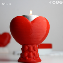 STL file Tea candle Harry Potter heart 🫖・3D printing model to  download・Cults