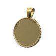 Memory-Notched-pattern-coin-pendant-00.jpg Blank notched pattern memory coin with bail 3D print model
