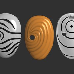 all.jpg STL file Tobi Obito Mask pack・3D printable model to download