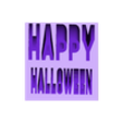 HAPPY HALLOWEEN.stl Happy Halloween decorative plate