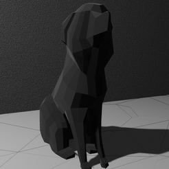 Capture.png STL file Low poly dog・3D print design to download