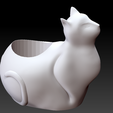 Imagen6.png Cat 2 planter or candle 3d model stl for 3d printing