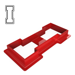 Varsity-I-1.png Файл STL Вырезатель для печенья в стиле Varsity Letter I・Модель 3D-принтера для загрузки