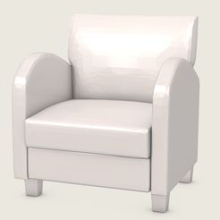 Armchair-Low-Poly2.eyeem.adobe.jpg Fichier 3D Fauteuil Low Poly・Plan pour imprimante 3D à télécharger