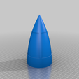 Jericho_Missile_Nose_Cone_LOC_75mm_Solid_No_Shoulder_V2.png Free STL file Jericho Missile Nose Cone 3.0 Inch (75mm)・3D printing design to download, JackHydrazine