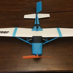 image0.jpeg Free STL file DIY celling tethered Flying Airplane toy・3D printable model to download